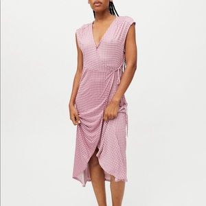UO Zina Wrap Midi Dress NWT
